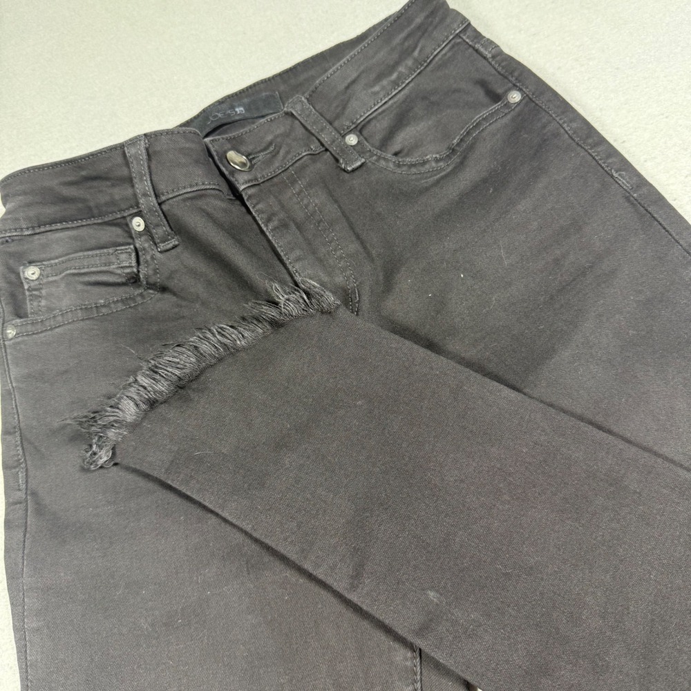 Joes Jeans Womens Black High Rise Skinny Frayed Step Hem Denim Jeans